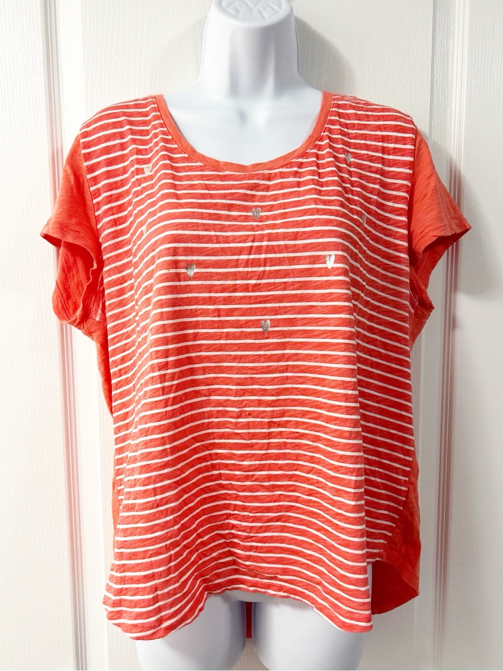 Y2K Sears Women’s Top Size XXL Stripes Coquette Fairy Whimsigoth Pink Boho